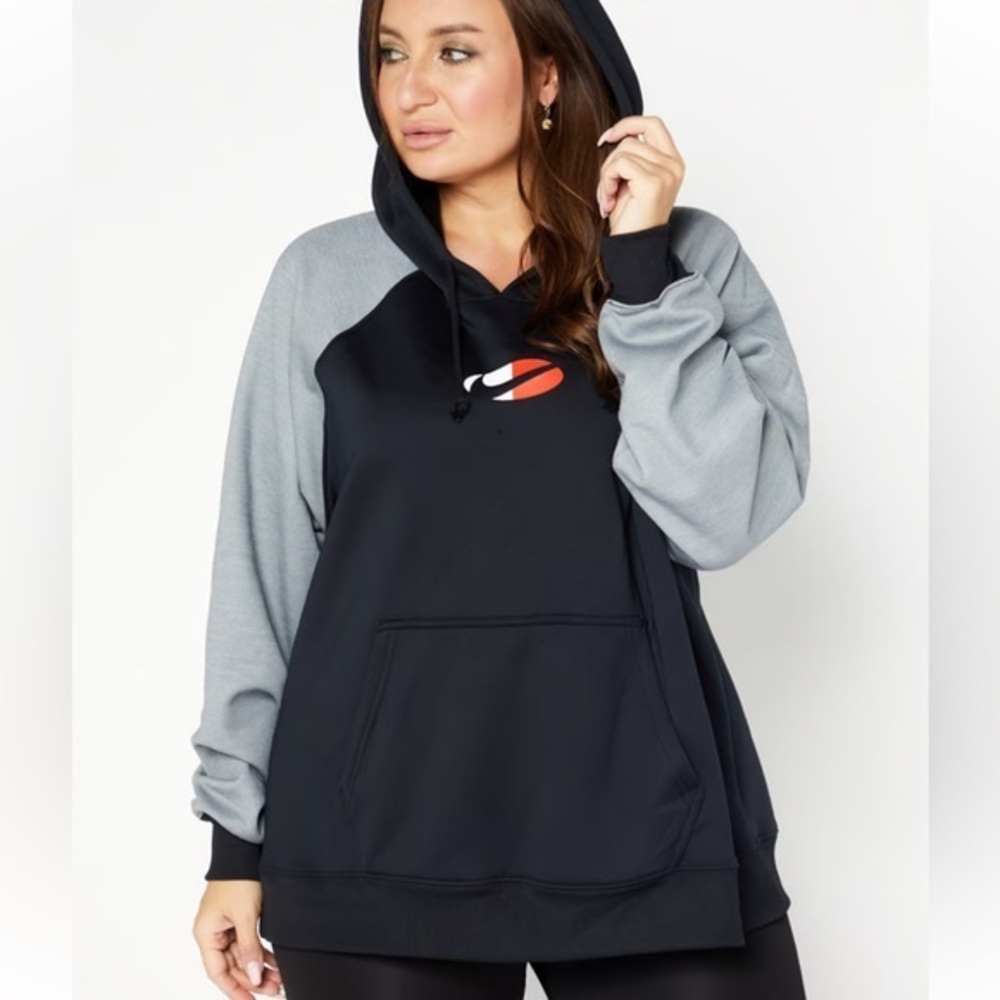 Nike NWT Women’s Black and Gray Plus Size 1X Hoodie Black and Gray GiftIdea!